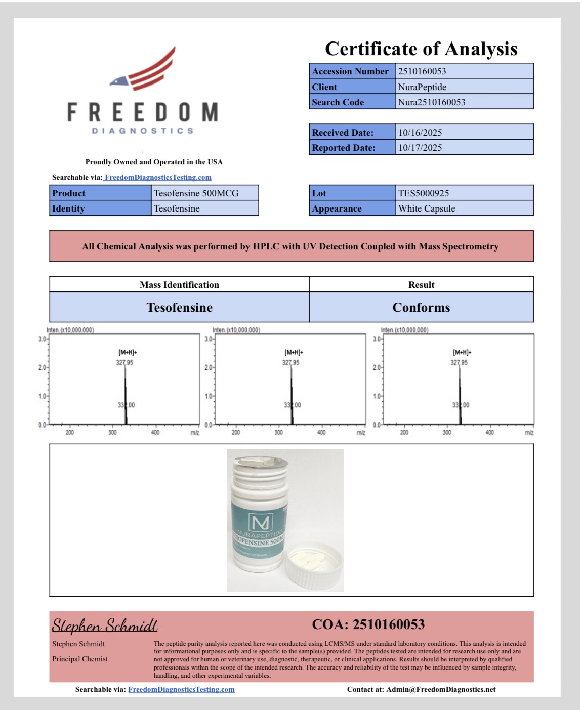 Tesofensine 500MCG Capsules
