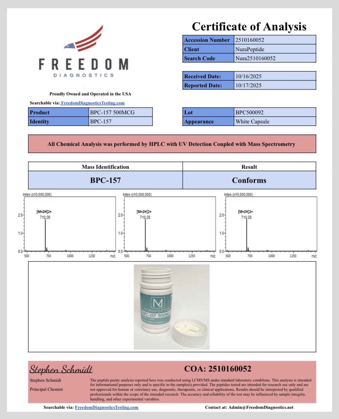 BPC (500mcg) – Analytical Research Units (100ct