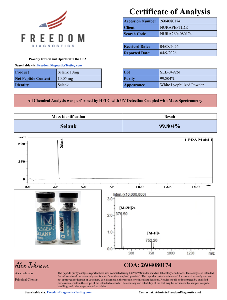 Selank 10MG – Nasal Solution – Analytical Laboratory Reagent Selank 10MG – Nasal Solution – Analytical Laboratory Reagent