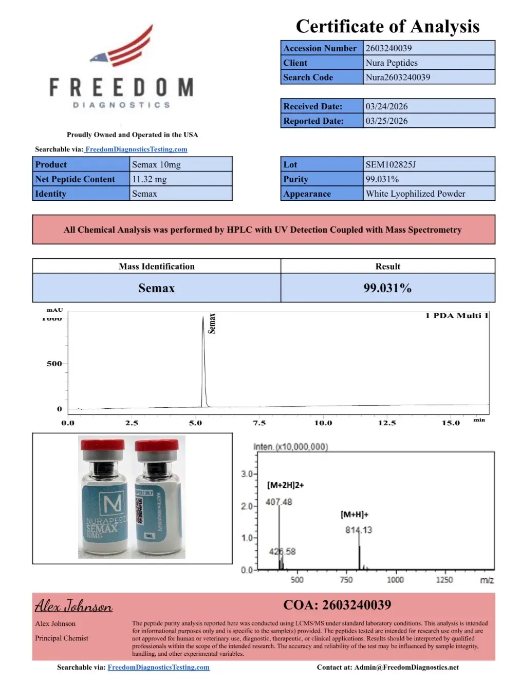 Semax 10MG – Nasal Solution – Analytical Laboratory Reagent Semax 10MG – Nasal Solution – Analytical Laboratory Reagent