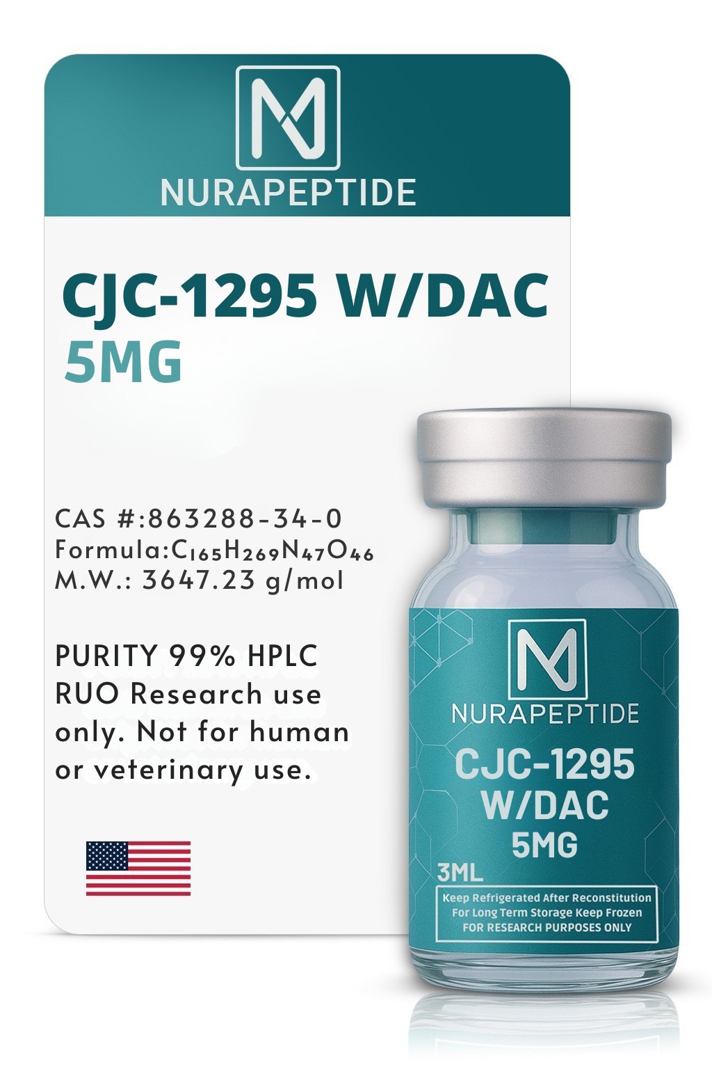 CJC-1295 (with DAC) 5MG- Analytical Laboratory Reagent